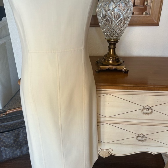 NWOT Giorgio’s Palm Beach made in Italy Virgin Wool Ivory Dress Size 40/10 - Picture 5 of 10